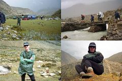 03 Trek From Kharta In Rain, Jerome Ryan Getting Cold At Lunch Stop